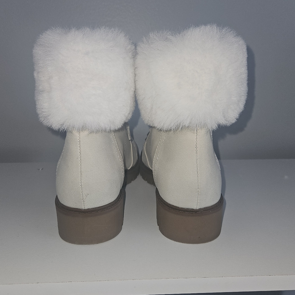 ESPRIT "Jesse" Leather Faux Fur Ankle Snow Winter Boots - Size 8 ❄️ - Picture 6 of 9